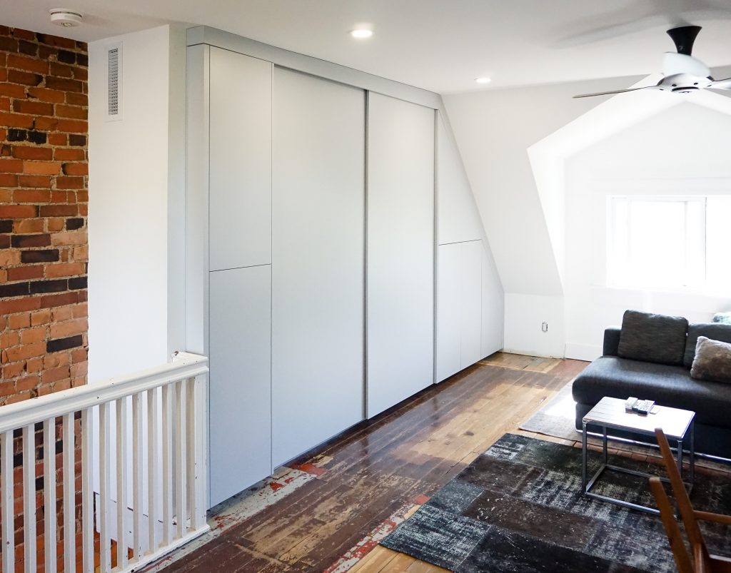  Closet angled doors for angled vaulted ceiling wall 