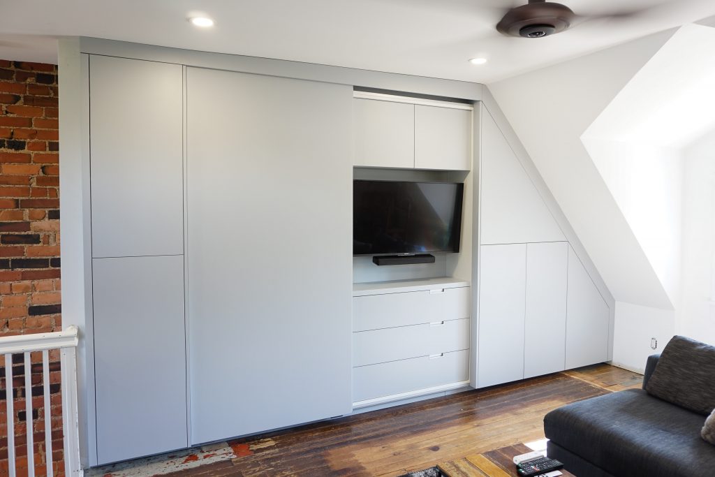  Closet angled doors for angled vaulted ceiling wall 